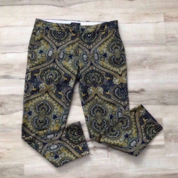 Tommy Hilfiger Green and Black Paisley Chinos - Picture 8 of 8
